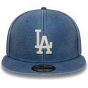 casquette-plate-bleue-ajustee-59fifty-washed-los-angeles-dodgers-mlb-new-era