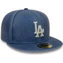 casquette-plate-bleue-ajustee-59fifty-washed-los-angeles-dodgers-mlb-new-era