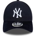 casquette-courbee-bleue-marine-snapback-9forty-m-crown-cord-visor-new-york-yankees-mlb-new-era