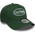 casquette-courbee-verte-snapback-e-frame-rubber-logo-california-los-angeles-new-era