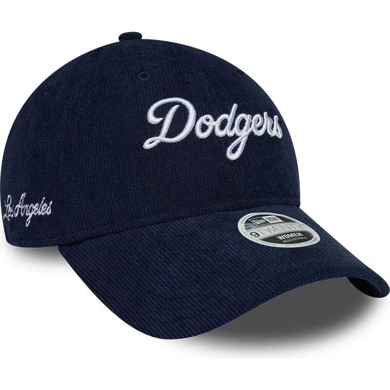 new-era-curved-brim-women-9twenty-cord-script-los-angeles-dodgers-mlb-navy-blue-adjustable-cap