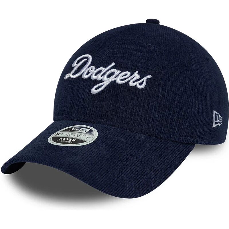 new-era-curved-brim-women-9twenty-cord-script-los-angeles-dodgers-mlb-navy-blue-adjustable-cap