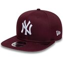 casquette-plate-grenat-snapback-9fifty-original-fit-league-essential-new-york-yankees-mlb-new-era