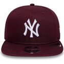 casquette-plate-grenat-snapback-9fifty-original-fit-league-essential-new-york-yankees-mlb-new-era