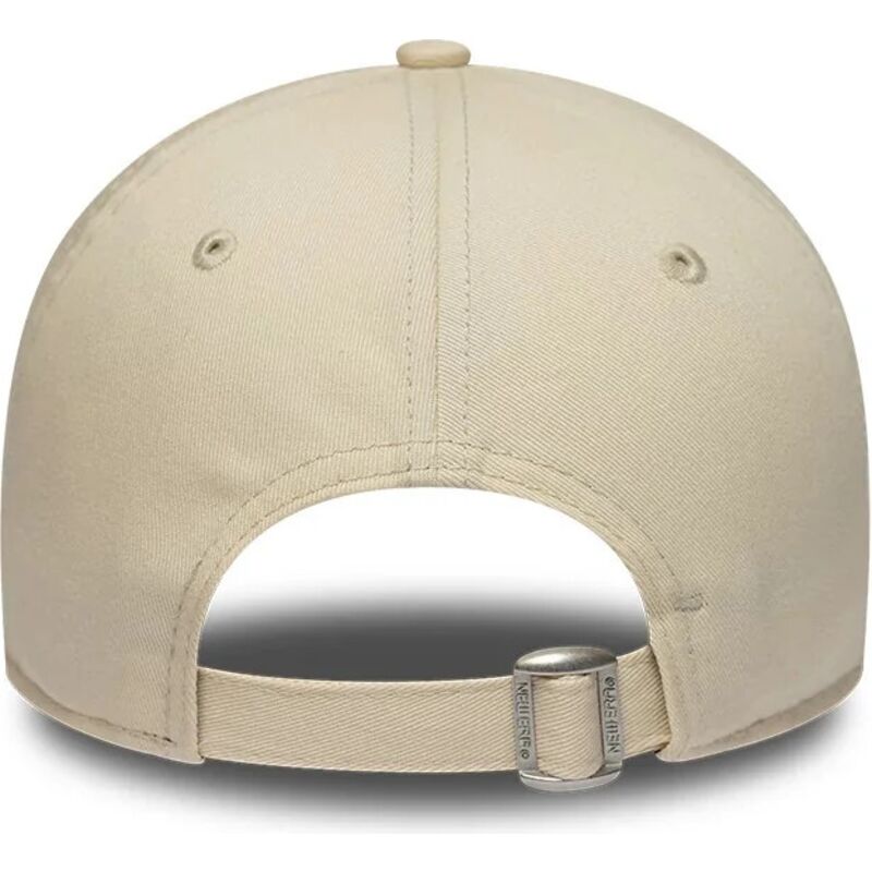 casquette-courbee-beige-ajustable-avec-logo-dore-9twenty-league-essential-new-york-yankees-mlb-new-era