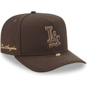 new-era-curved-brim-9fifty-a-frame-precurved-visor-pin-los-angeles-dodgers-mlb-brown-snapback-cap
