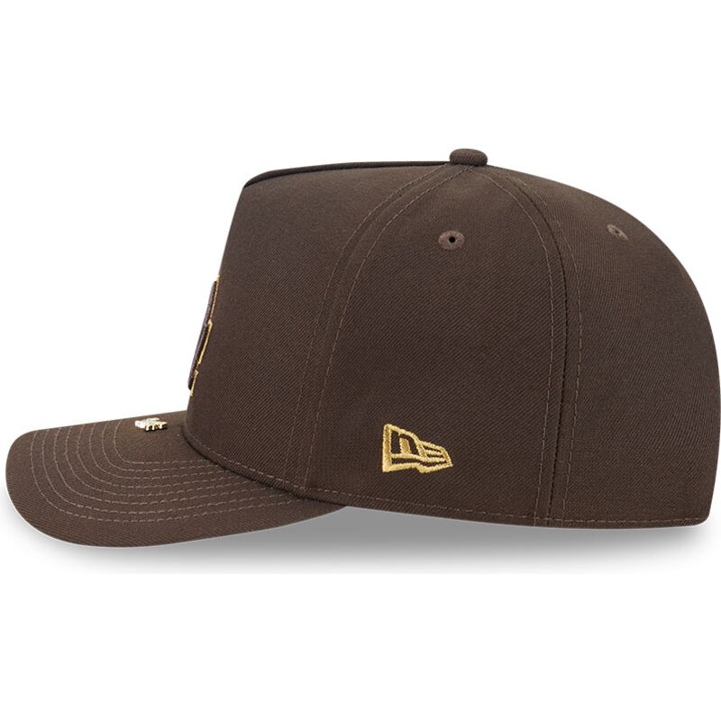 new-era-curved-brim-9fifty-a-frame-precurved-visor-pin-los-angeles-dodgers-mlb-brown-snapback-cap