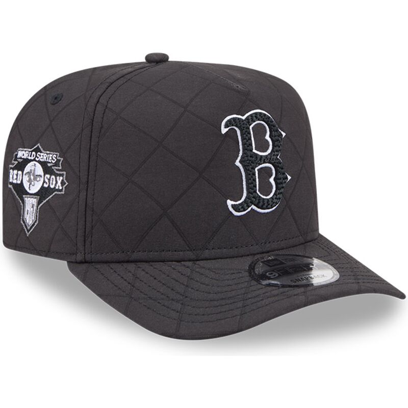 new-era-curved-brim-black-logo-9fifty-a-frame-precurved-checkered-boston-red-sox-mlb-black-snapback-cap