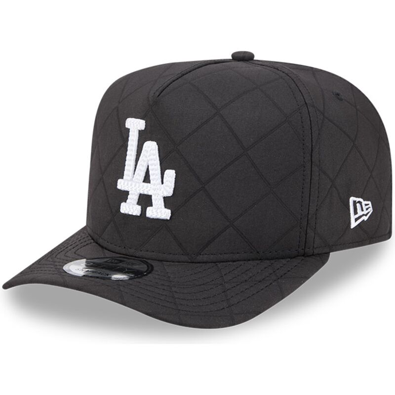 casquette-courbee-noire-snapback-9fifty-a-frame-precurved-checkered-los-angeles-dodgers-mlb-new-era