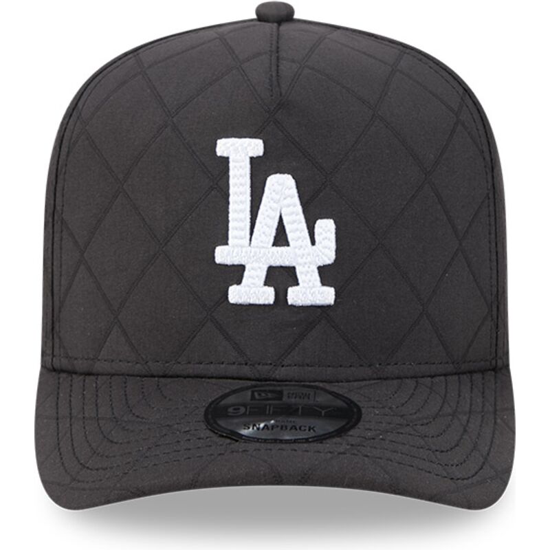 new-era-curved-brim-9fifty-a-frame-precurved-checkered-los-angeles-dodgers-mlb-black-snapback-cap