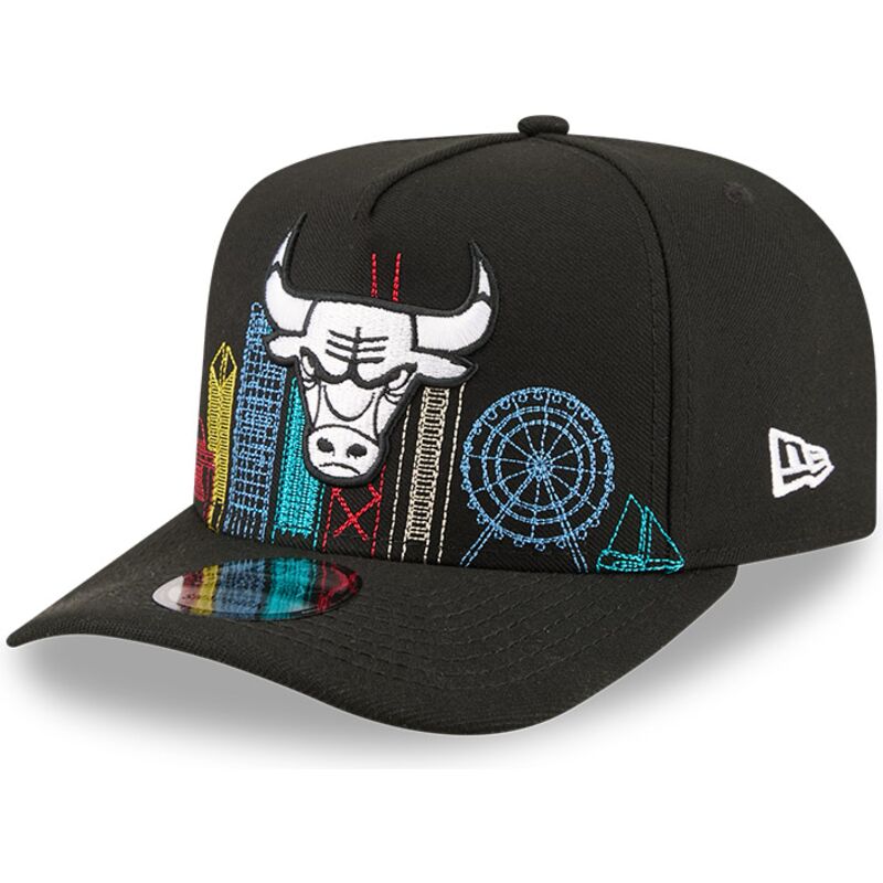 new-era-curved-brim-9fifty-a-frame-precurved-skyline-chicago-bulls-nba-black-snapback-cap new-era-curved-brim-9fifty-a-frame-precurved-skyline-chicago-bulls-nba-black-snapback-cap