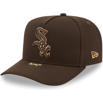 New Era Curved Brim 9FIFTY A Frame Precurved Visor Pin Chicago White Sox MLB Brown Snapback Cap