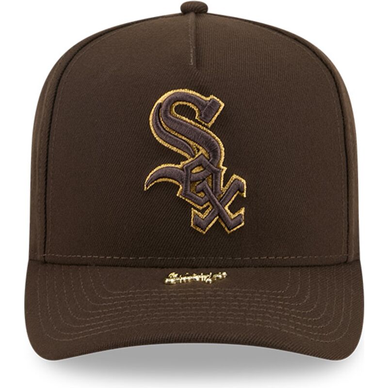 casquette-courbee-marron-snapback-9fifty-a-frame-precurved-visor-pin-chicago-white-sox-mlb-new-era casquette-courbee-marron-snapback-9fifty-a-frame-precurved-visor-pin-chicago-white-sox-mlb-new-era