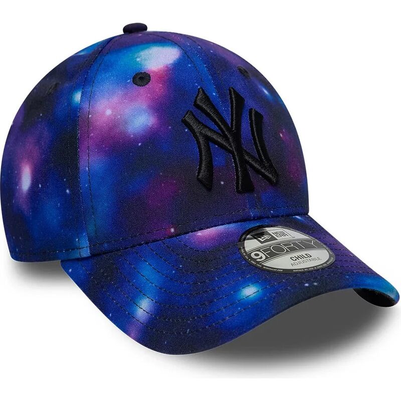casquette-courbee-multicolore-snapback-pour-enfant-avec-logo-noir-9forty-all-over-print-space-new-york-yankees-mlb-new-era