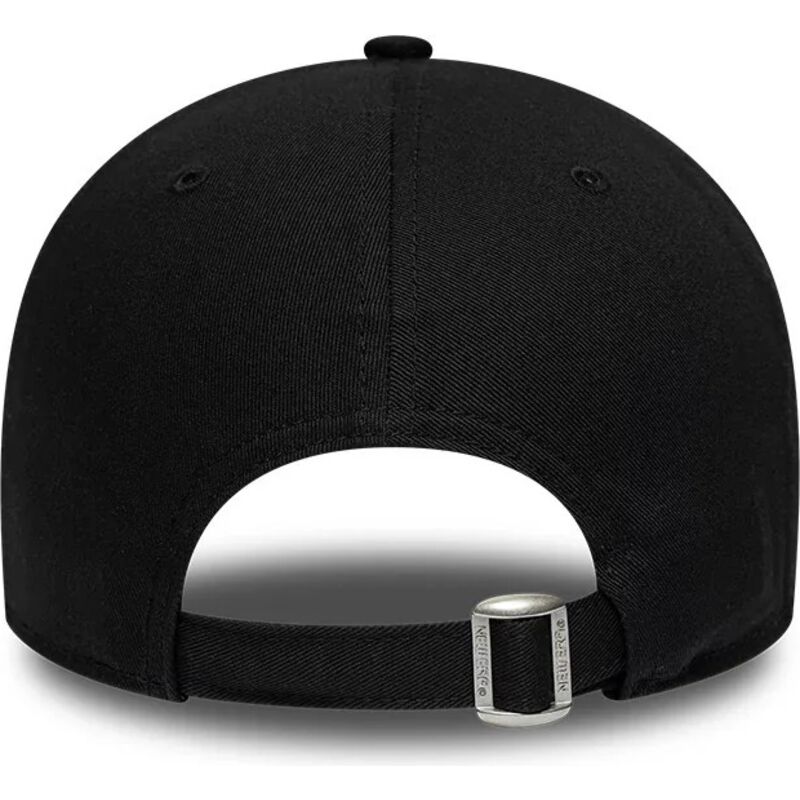casquette-courbee-noire-ajustable-avec-logo-noir-et-grise-9forty-team-outline-chicago-bulls-nba-new-era