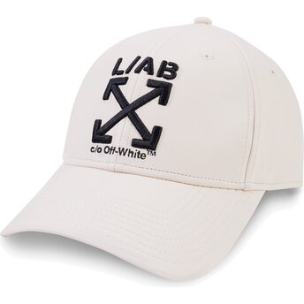Casquette courbée beige ajustable Clamp Arrows PU Leather L/AB c/o Off-White™
