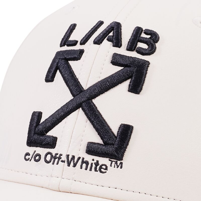 l-ab-c-o-off-white-curved-brim-clamp-arrows-pu-leather-beige-adjustable-cap l-ab-c-o-off-white-curved-brim-clamp-arrows-pu-leather-beige-adjustable-cap