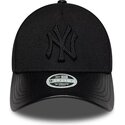 casquette-courbee-noire-ajustable-pour-femme-avec-logo-noir-9forty-m-crown-a-frame-fabric-mix-new-york-yankees-mlb-new-era