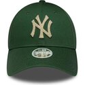 casquette-courbee-verte-ajustable-pour-femme-9forty-metallic-new-york-yankees-mlb-new-era