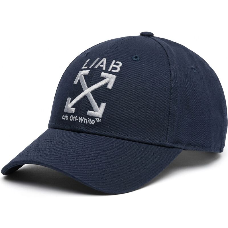 casquette-courbee-bleue-marine-ajustable-clamp-arrows-twill-l-ab-c-o-off-white