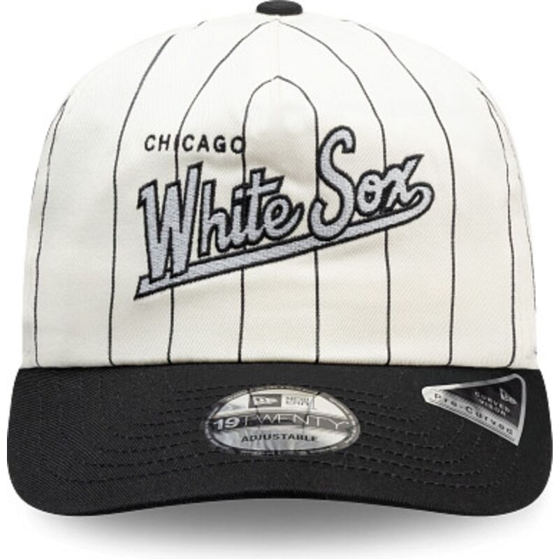 casquette-courbee-noire-et-blanche-snapback-19twenty-pinstripe-chicago-white-sox-mlb-new-era