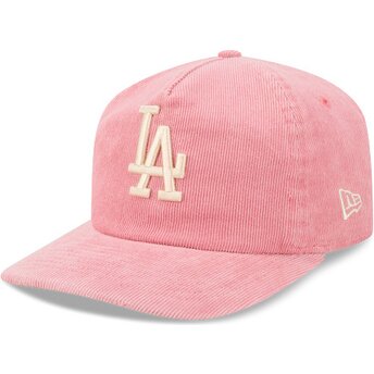New Era Curved Brim 19TWENTY Precurved Corduroy Pastel Los Angeles Dodgers MLB Pink Adjustable Cap
