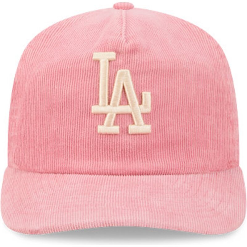 new-era-curved-brim-19twenty-precurved-corduroy-pastel-los-angeles-dodgers-mlb-pink-adjustable-cap