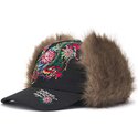 casquette-courbee-noire-ajustee-crawling-dragon-trapper-ed-hardy