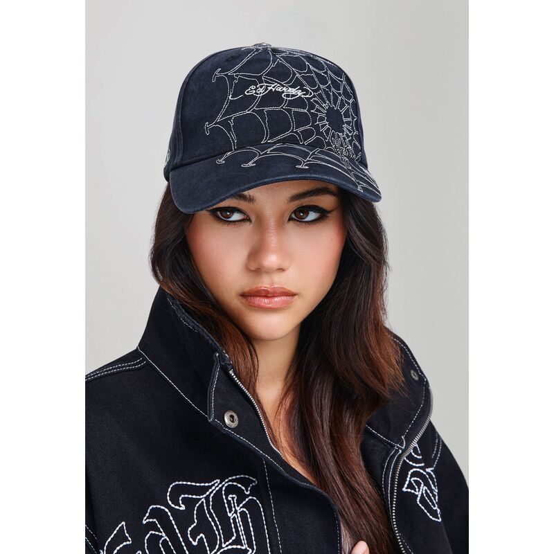 casquette-courbee-noire-et-blanche-ajustable-spiderweb-ed-hardy casquette-courbee-noire-et-blanche-ajustable-spiderweb-ed-hardy