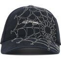 casquette-courbee-noire-et-blanche-ajustable-spiderweb-ed-hardy