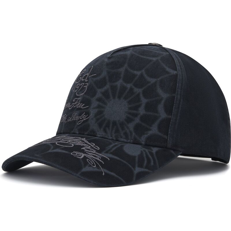 ed-hardy-curved-brim-spiderweb-black-snapback-cap