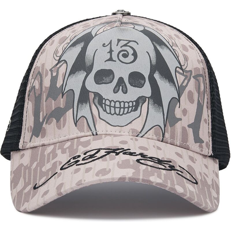casquette-trucker-grise-et-noire-13-skull-ed-hardy
