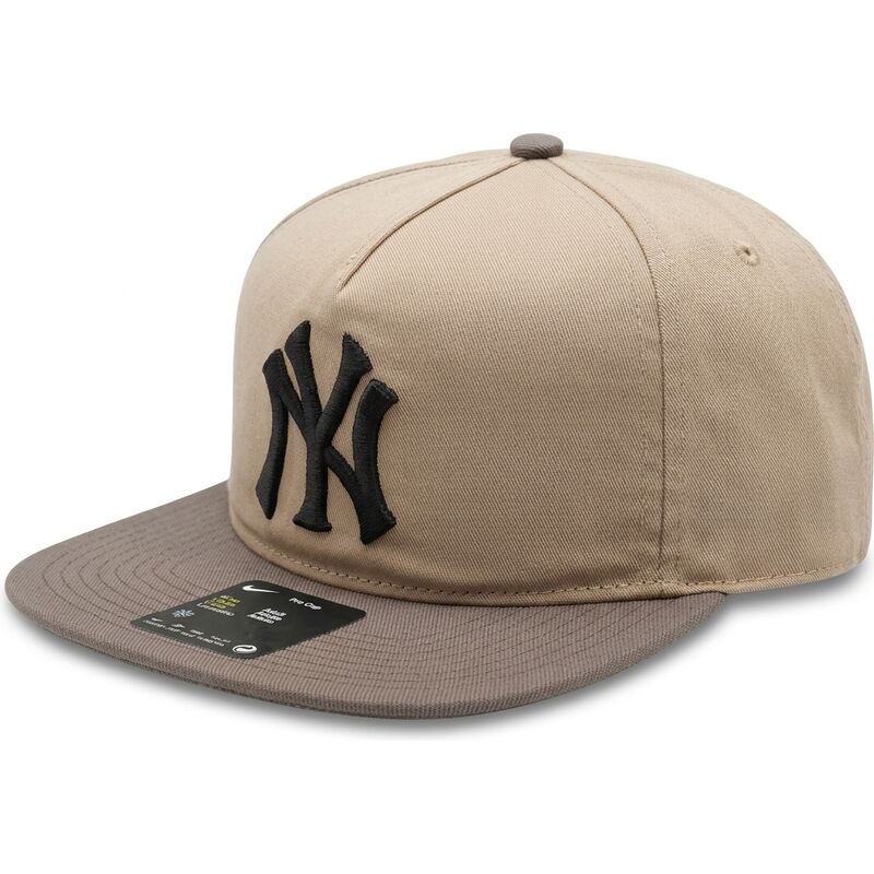 casquette-plate-beige-et-marron-ajustable-pro-unstructured-5-panel-new-york-yankees-mlb-nike casquette-plate-beige-et-marron-ajustable-pro-unstructured-5-panel-new-york-yankees-mlb-nike