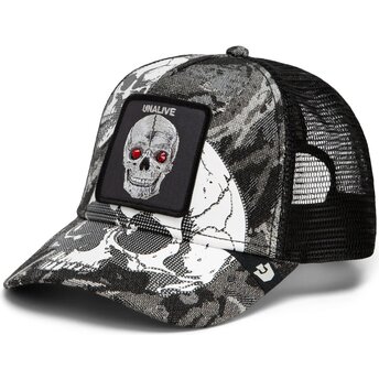 Casquette trucker noire crâne Bone Head Unalive The Farm Goorin Bros.