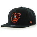 casquette-plate-noire-snapback-unie-avec-logo-lateral-mlb-baltimore-orioles-47-brand