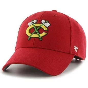 47 Brand Curved Brim NHL Chicago Blackhawks Red Cap