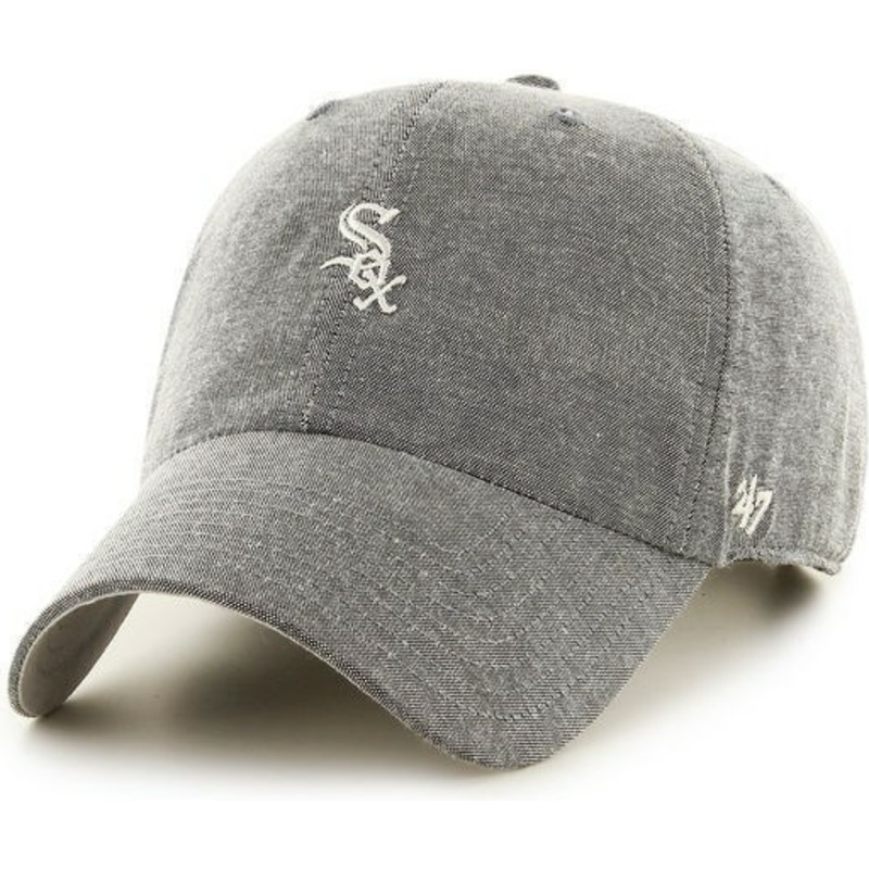 47-brand-curved-brim-small-logo-mlb-chicago-white-sox-grey-cap