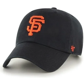 47 Brand Curved Brim Großes Vorderes Logo MLB San Francisco Giants Cap schwarz