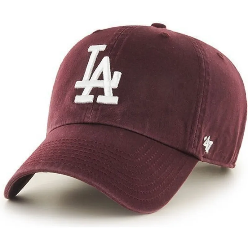 gorra-curva-granate-de-los-angeles-dodgers-mlb-clean-up-de-47-brand